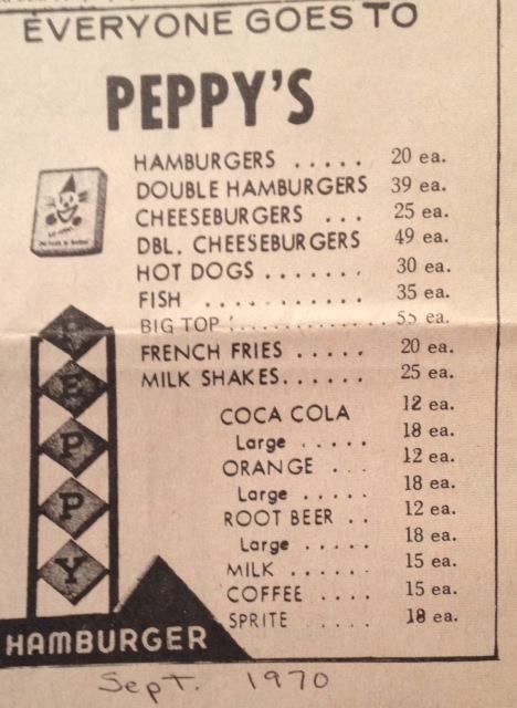 Peppy - Biffs - Old Ad For Michigan Location